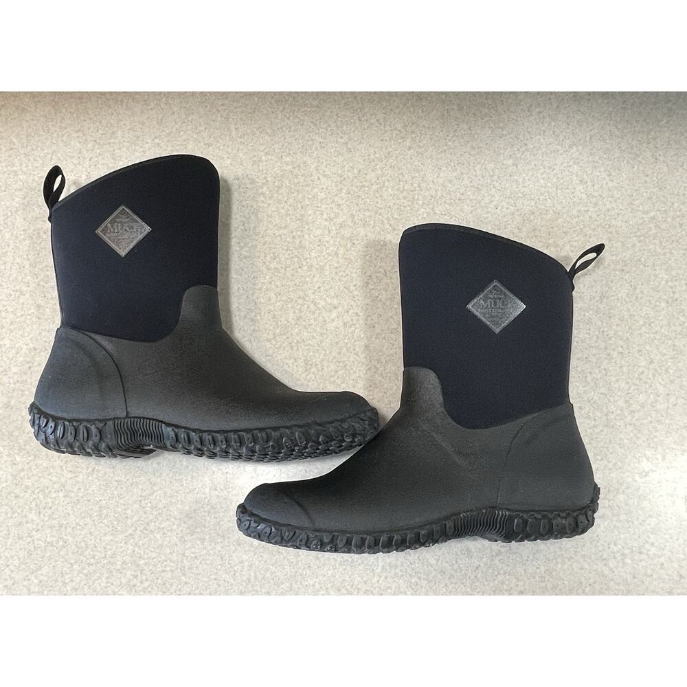 Muck Boots Black Waterproof Muckster II Mid-Rise Rain Boots Women’s Size 8 - Picture 5 of 10